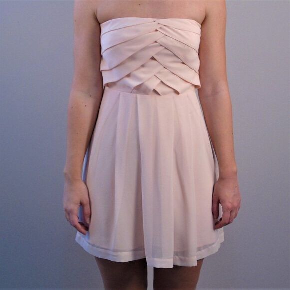 Express Pink Strapless Night Out Dress - Picture 8 of 10